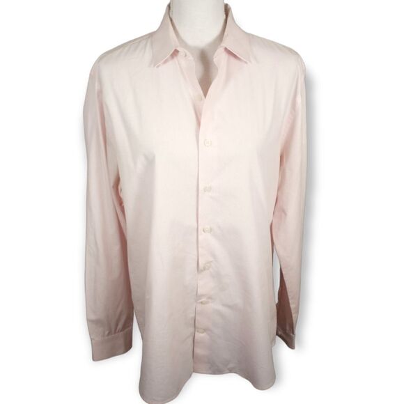 EXPRESS SLIM PINK BUTTON DOWN SHIRT SZ.L EUC - Picture 1 of 6